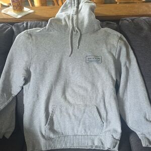 Brixton Light Gray Logo Pullover Hoodie